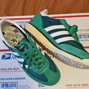 Adidas SL 72 Green and White Trainers SNEAKERS WOMENS 9